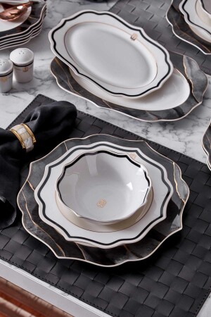 N3246 Marble Plus Romantik 28 Parça 6 Kişilik Yemek Takımı - 6