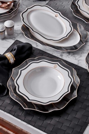 N3246 Marble Plus Romantik 28 Parça 6 Kişilik Yemek Takımı - 7