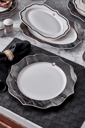 N3246 Marble Plus Romantik 28 Parça 6 Kişilik Yemek Takımı - 8