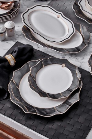 N3246 Marble Plus Romantik 28 Parça 6 Kişilik Yemek Takımı - 9