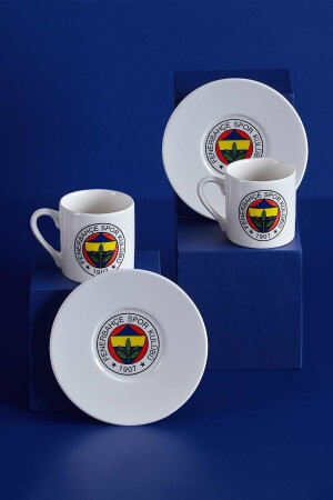 N3418 Fenerbahçe Lisanslı Arma Logo 2'li Kahve Fincan Takımı Fb-zc076tds01 - Neva