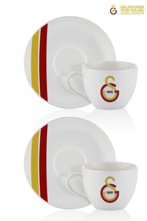 N3473 Galatasaray lizenziertes gestreiftes Set mit 2 Teetassen - 5