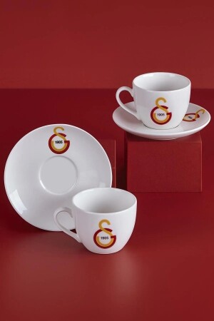 N3474 Galatasaray lizenziertes Arma-Logo-Set mit 2 Teetassen - 4