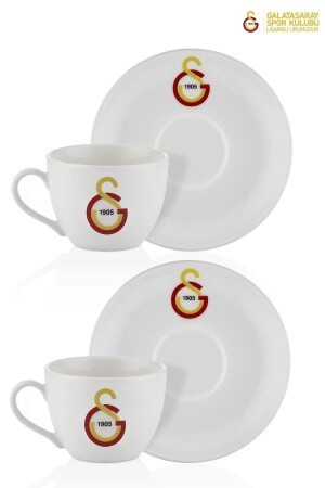 N3474 Galatasaray lizenziertes Arma-Logo-Set mit 2 Teetassen - 3