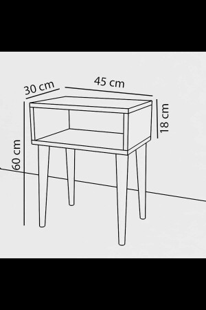 Nachttisch im Retro-Stil – Weiß RMTY0000241 - 4