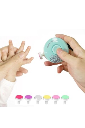 Nagelfeilen-Maniküre-Set für Neugeborene/Kinder, batteriebetrieben, grün, Grün, GreenManicure - 1