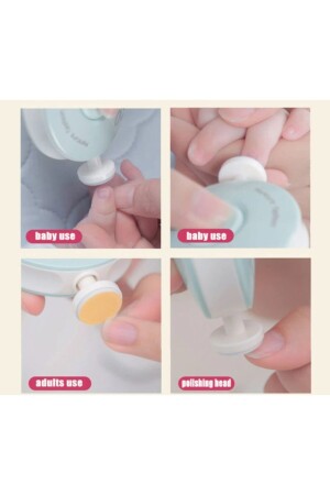 Nagelfeilen-Maniküre-Set für Neugeborene/Kinder, batteriebetrieben, grün, Grün, GreenManicure - 7