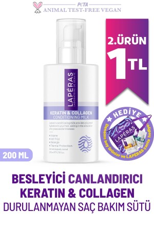 Nährende, revitalisierende, hitzeschützende Keratin-Kollagen-Leave-In-vegane Haarpflegemilch mit UV-Filter - 1