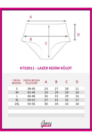 Nahtlose lasergeschnittene Höschen mit hoher Taille für Damen (ELASTY WAIST), 3er-Set KTS2011 - 6