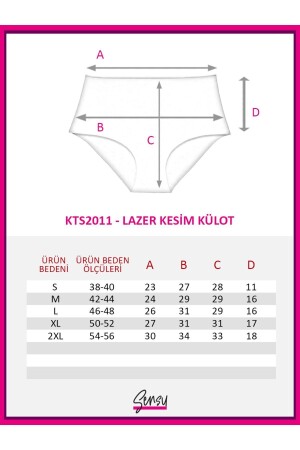 Nahtlose lasergeschnittene Höschen mit hoher Taille für Damen (ELASTY WAIST), 3er-Set KTS2011 - 8