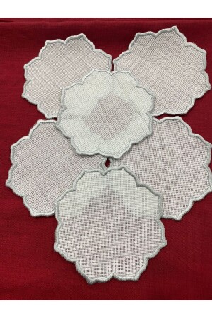 Nakış Kanaviçe Işlenebilen Kokteyl Sunum Peçetesi 6 Adet - Galatateks