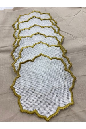 Nakış Kanaviçe Işlenebilen Kokteyl Sunum Peçetesi 6 Adet - Galatateks