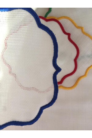 Nakış Kanaviçe Yapilabilen Delikli Keten Koktey Sunum Peçetesı 6 Adet - Galatateks