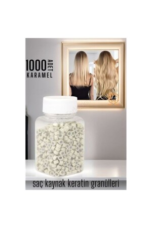 Nano Saç Kaynak Boncukları Karamel 1000 Adet 720358 - 1