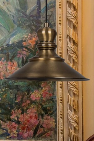 Nantes Eskitme Rengi Metal Sarkıt Avize Modern Otel Cafe Restoran Salon Retro Sarkıt Modeller BMM7097XXXX14 - Bamyum