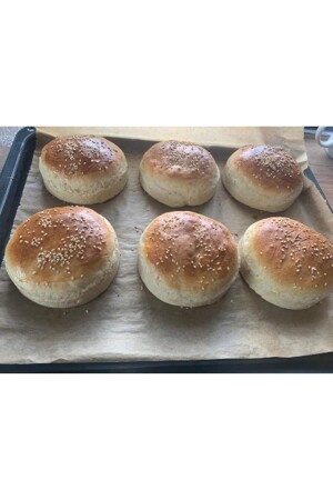 Narkalıp Hamburgerbrötchen-Backform, Tiefe 3,5 cm, Durchmesser 10 cm, 4 Stück, YNK-OM028 - 7