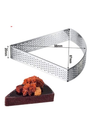 Narkalıp Kare,yuvarlak Üçgen Delikli Tart Kalıbı 6 Lı Narkaıp-NRM007242 - 7