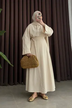 Natural Keten Premium Anvelop Takım - Nuuwears