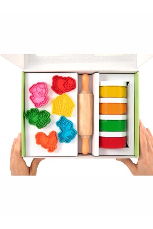 Natural Play Dough Premium Box Set - Çiftlik - 1