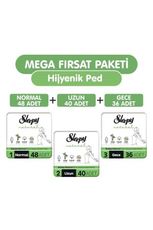 Natural Ultra Hassas Hijyenik Ped 124 Adet Ped Mega Fırsat Paketi - 1