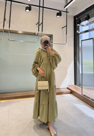 Naturel Elbise - Yeşil - Nuuwears
