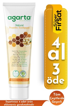 Natürliche Propolis-Zahnpasta ohne Fluorid, 100 ml/130 g - 1