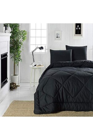 Natürliche Ranfors King-Size-Steppdecke, 220/240 cm, Schwarz - 2