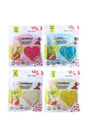 Natürliche Spielknete – 4-teiliges Glitzer-Set, 4 x 125 g Vakuumkartuschenverpackung – (Ökopack-Nachfüllung) - 1