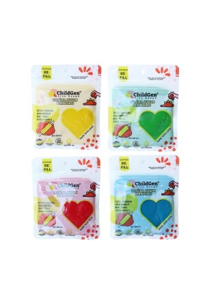 Natürliche Spielknete – 4er-Set, 4 x 125 g Vakuumkartuschenverpackung – (Ökopack-Nachfüllung) - 2