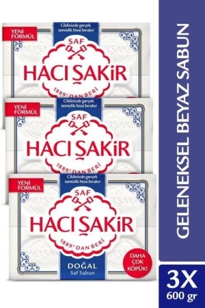 Natürliche traditionelle reinweiße Seife 4 x 150 g x 3 Stück - 1