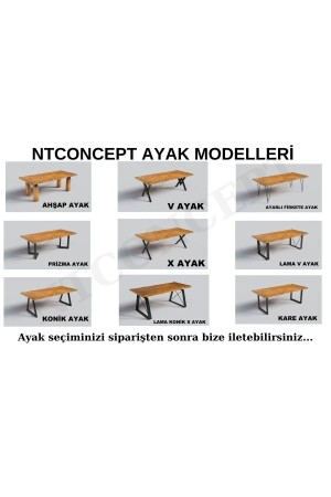 Natürlicher Holztisch in heller Walnussfarbe, V-Bein-Tisch (100 cm, 250 cm, Höhe 76 cm), nur Tisch TYC4ZCY72N169245670830884 - 8