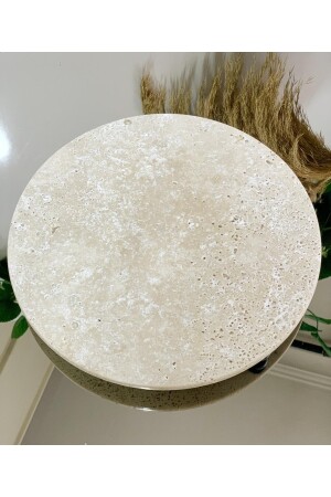 Natürlicher Marmor im böhmischen Stil, 28 cm, Standdekor, Untersetzer, Travertin, 18 US-Dollar - 7