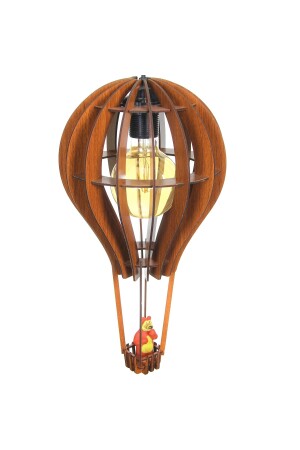 Natürlicher MDF-3D-Puzzle-Laser-Kronleuchter mit fliegendem Ballon aus MDF für Kinderzimmer, ohne Leuchtmittel, DECARTAVZ0063 - 8