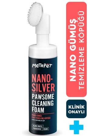 Natürlicher Nano-Silber-Hundepfoten-Reinigungsschaum – Pfotenwäsche – Hygienepflege – Fußshampoo mit Bürste - 1