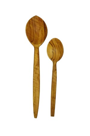 Natürlicher Olivenbaum, handgefertigtes Holzlöffel-Set, 2 Stück, TYC00460585253 - 2