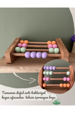 Natürliches gesundes Holzspielzeug Montessori Abacus Analytische Intelligenz Mathematik Kinder Babyzimmer Dekor DRAKAR40123 - 2
