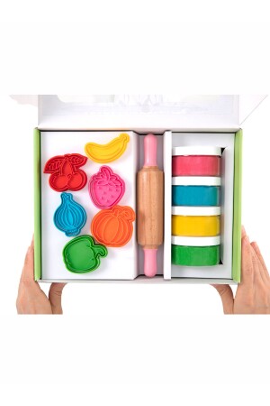 Natürliches Spielknete-Premium-Box-Set – Obst und Gemüse - 1