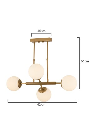 Nazar 4-teiliger Kronleuchter im antiken modernen Design für Esszimmer, Schlafzimmer und Wohnzimmer 3762-04-FR - 6