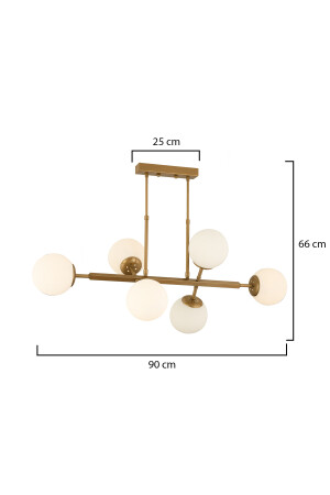 Nazar 6-teiliger Vintage-Kronleuchter im modernen Design für Esszimmer, Schlafzimmer und Wohnzimmer 3762-06-FR - 7