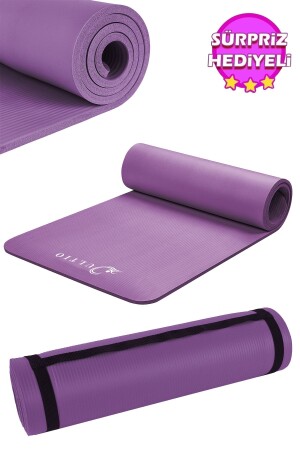 Nbr Pilates-Matte, Yoga-Matte, optionale Campingmatte mit rutschfester Unterseite, 10 mm Tragegurt - 1