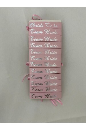 Nedime Bilekliği- Bride To Be Bileklik - Bekarlığa Veda Partisi Bilekliği 12 Adet Pembe - Littlemonky