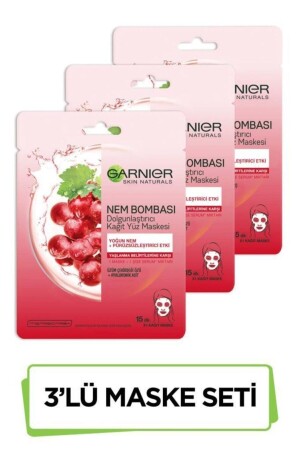 Moisture Bomb Plumping Paper Face Mask 3er-Set PKTGNBDKYM - Garnier