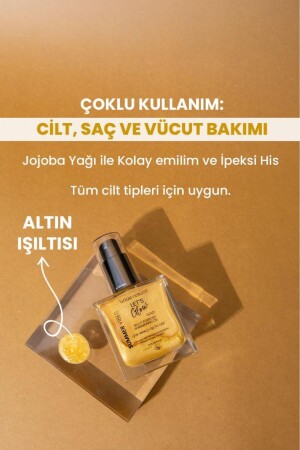 Nemlendirici ışıltılı Gold Çok Amaçlı vücut Yağı 50 ml - 3