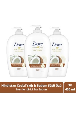 Nemlendirici Sıvı Sabun Hindistan Cevizi Yağı Ve Badem Sütü Özü 450 ml X3 Adet SET.UNİ.1219 - 2