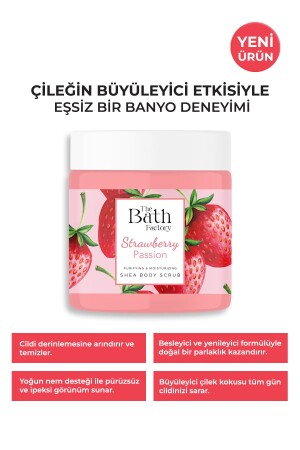 Nemlendirici Ve Arındırıcı Shea Vücut Peelingi - Çilek Aromalı 300gr - 1