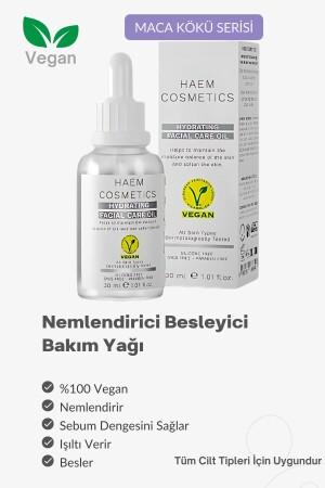 Vegan Nemlendirici Ve Işıltı Verici Yüz Bakım Yağı 30 ml HKBY02 - 2