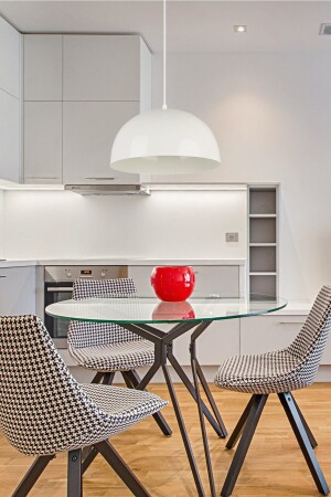 Neo Special Design Moderner dekorativer Café-Küchen-Wohnzimmer-Weiß-Innenraum-Pendelleuchte-Einzel-Kronleuchter NO888 - 1