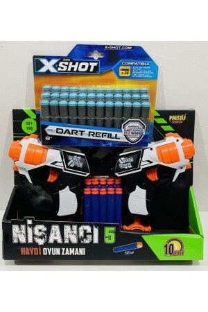 Nerf 2 Li Sünger Mermi Atan Tabanca 41 Adet Mermi Hediyeli Oyuncak Nörf - 1