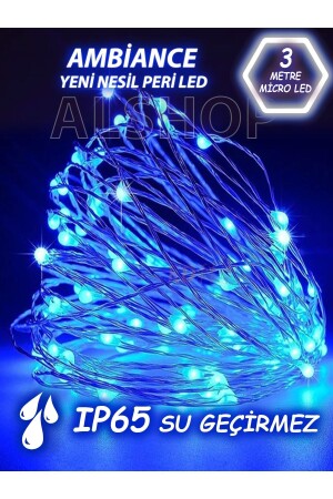 Neue Generation 3 Meter 30 LEDs blaues Feen-LED-Licht - 2