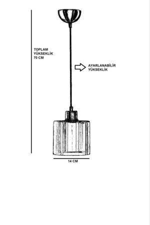 Neue Sahra Single Antique Pendelleuchte 8500-1 - 4